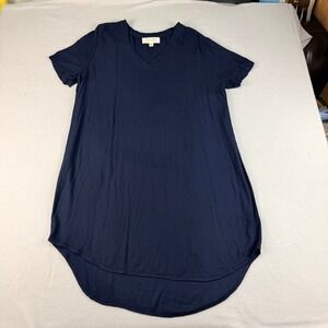 cloth and stone t shirt dress Anthropologie Cloth & Stone Women Red Casual V Neck T Shirt Dress High Low Hem
